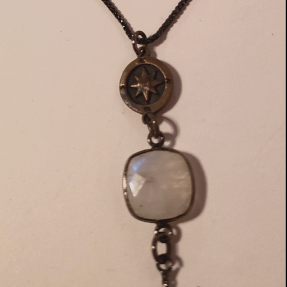 Long Y bronze necklace